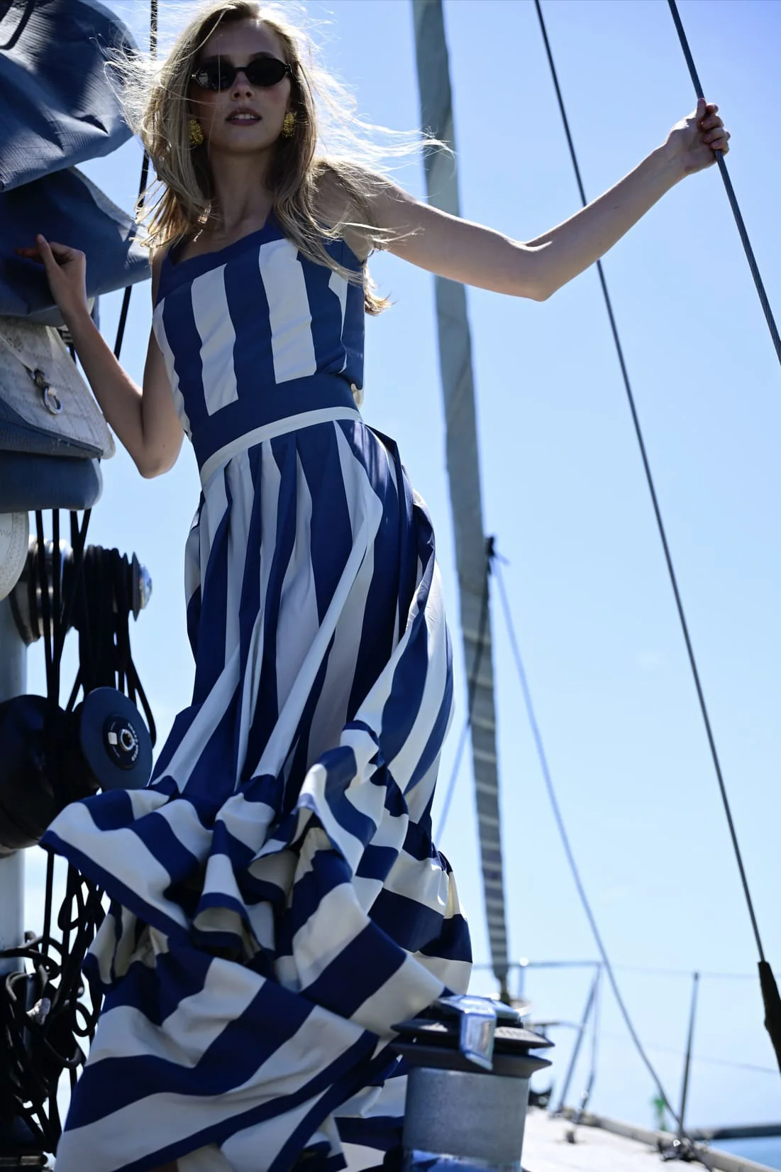THE BLUE STRIPES LEA SKIRT - Image 3