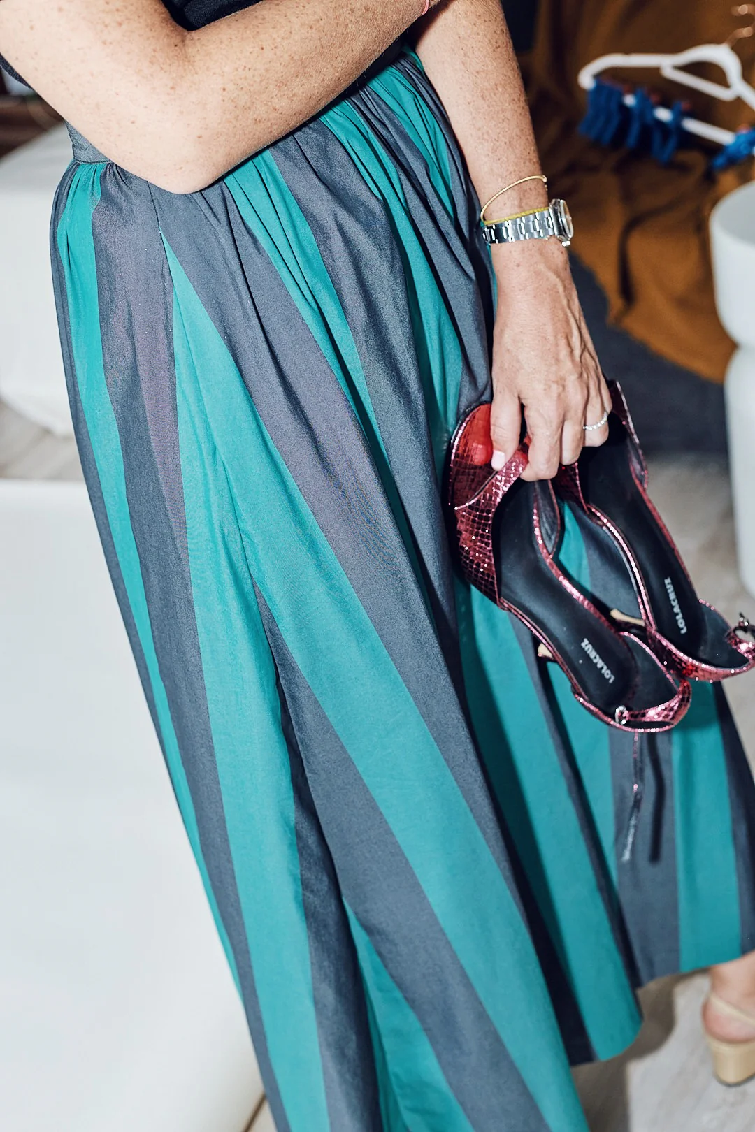 THE GREEN STRIPES CELINE SKIRT - Image 5
